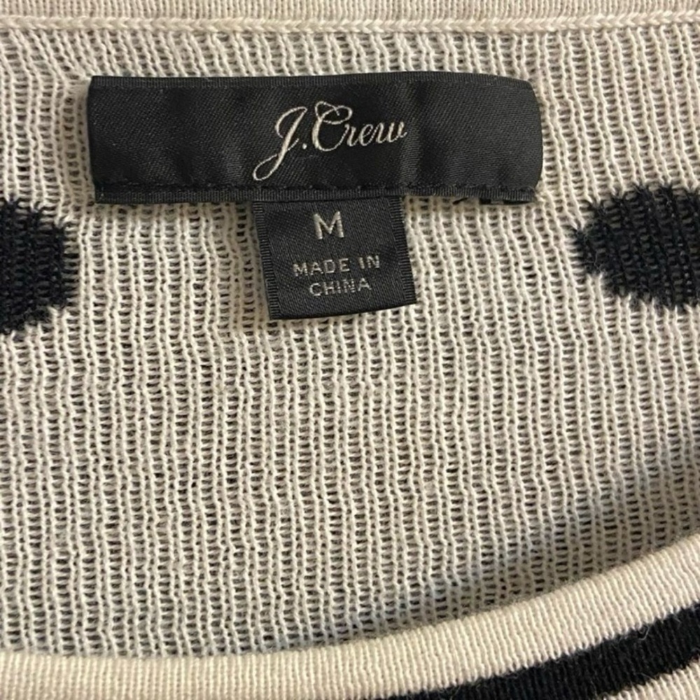J. Crew Black Polka Dot Sweater cotton medium - Picture 5 of 6